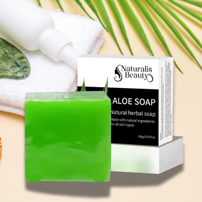 Cool Fresh Essential Oil Soap Bar Handmade Natural Extract Aloe Vera Acne Face Soap