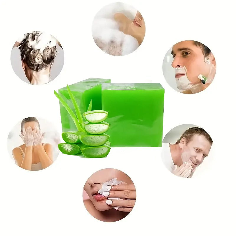 Cool Fresh Essential Oil Soap Bar Handmade Natural Extract Aloe Vera Acne Face Soap